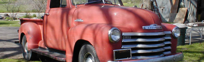 1953 Chevy Truck, red