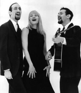 Our folksinging idols Peter, Paul & Mary in 1963. Public domain. Source: Wikimedia Commons.