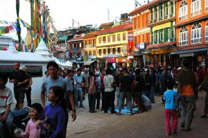 Bodha Stupa street scene